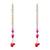 Pack of 2 pink lotus & white red artificial flowers hanging