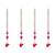 Pack of 4 pink lotus & white red artificial flowers hanging