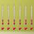 Pack of 6 pink lotus & white red artificial flowers hanging