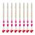 Pack of 8 pink lotus & white red artificial flowers hanging