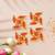 Set of 2 wooden handcrafted swastika stickers for wall, door