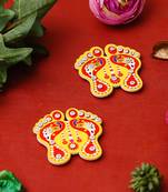 Lakshmi charan paduka stickers for home office puja ghar temple