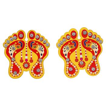Lakshmi charan paduka stickers for home office puja ghar temple 3