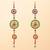 Pack of 2 rings with pom-pom tassels bell wall hangings toran