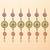 Pack of 6 rings with pom-pom tassels bell wall hangings toran