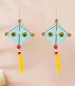 Pack of 2 multicolor woollen kite hanging decoration