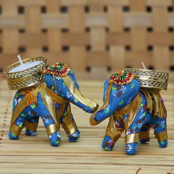 One elephant design handcrafted tea light holder 1
