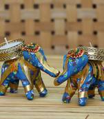 One elephant design handcrafted tea light holder