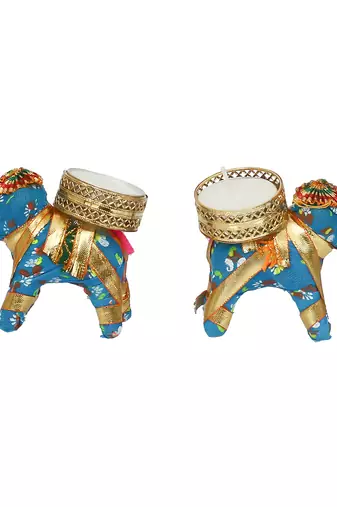 One elephant design handcrafted tea light holder