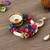 One metal peacock and floral handcrafted decorative tea light holder