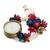 One metal peacock and floral handcrafted decorative tea light holder
