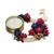 One metal peacock and floral handcrafted decorative tea light holder