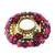 One pink and purple floral handcrafted round tea light holder