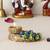 One blue floral designer handcrafted tea light holder