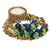 One blue floral designer handcrafted tea light holder