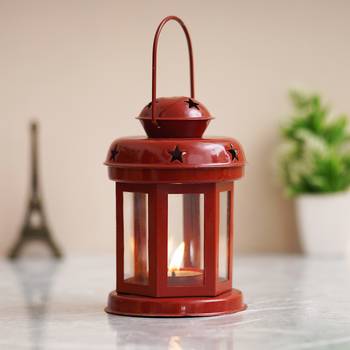 One lantern decoration with tealight candle 1