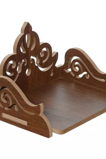 One carved design laminated wood pooja temple/mandir