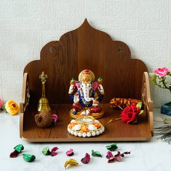 One designer laminated wood pooja temple/mandir 1