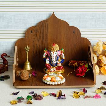 One designer laminated wood pooja temple/mandir 2