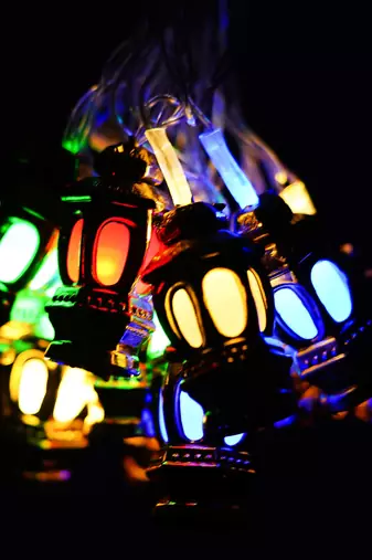 One lantern shaped led color changing steady fairy string lights for diwali