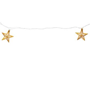 One golden small star shape led color changing fairy string lights for diwali 4