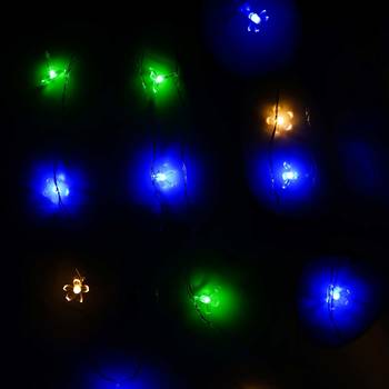 One blossom floral steady, blinking color changing led fairy string lights 1