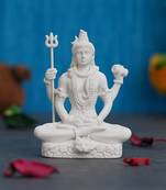 One white polyresin lord shiva statue