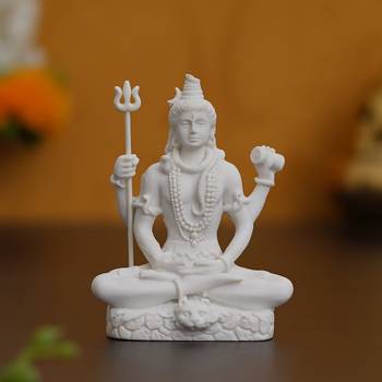 One white polyresin lord shiva statue 2
