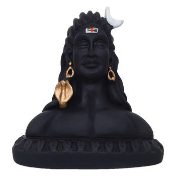One handcrafted polyresin black adiyogi lord shiva statue 3