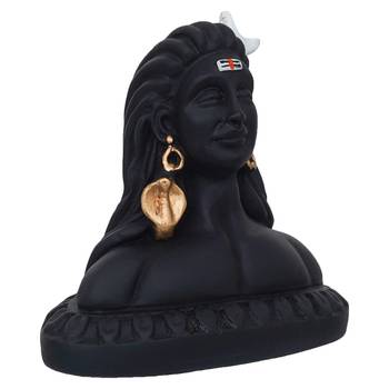 One handcrafted polyresin black adiyogi lord shiva statue 4