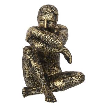 One man sitting in thinking position decorative statue 3