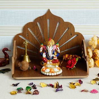 One sunrays design laminated wood pooja temple/mandir 1