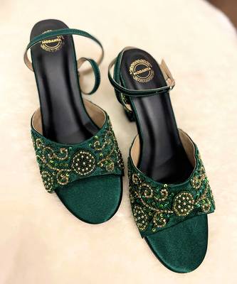 Emerald green heels 1