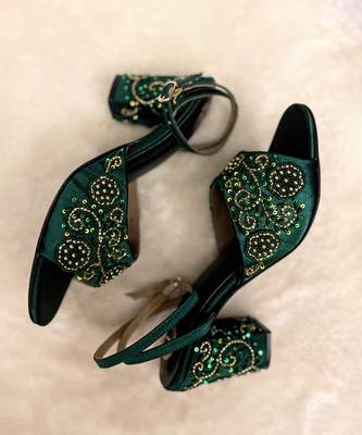 Emerald green heels 2