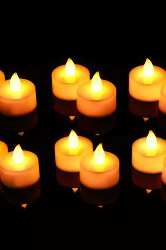 One acrylic flameless and smokeless decorative led tea light candles (set of 6)