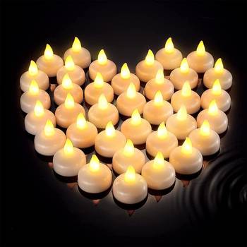 One acrylic flameless and smokeless decorative led tea light candles (set of 6) 2