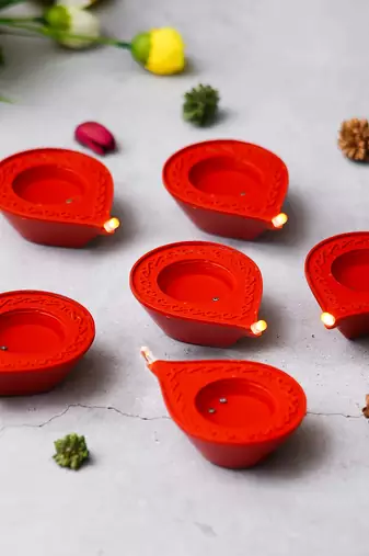Set of 6 led water sensor diyas