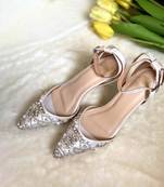 White diamond pumps
