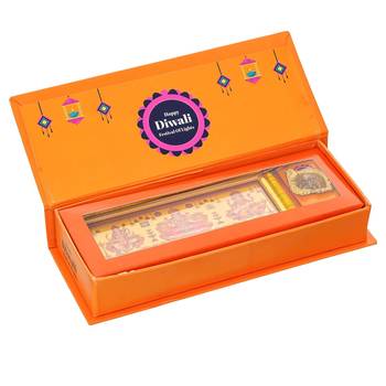 One lakshmi ganesha saraswati photo frame & poojan samagri kit 4