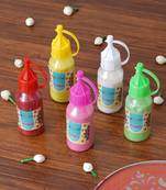 Set of 5 rangoli colours bottles