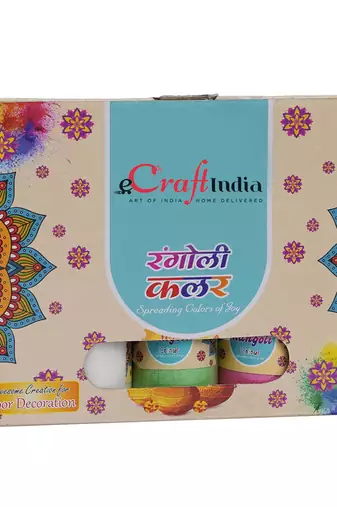 Set of 5 rangoli colours bottles