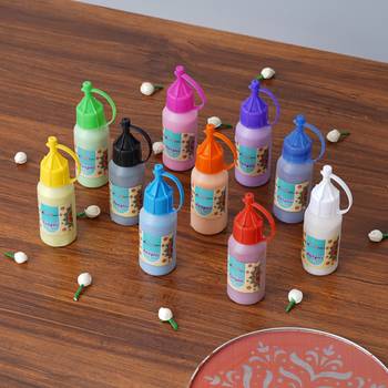 Set of 10 rangoli colours bottles 1