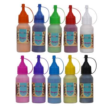 Set of 10 rangoli colours bottles 3