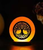 One tree of life decorative himalayan salt lamp with wooden base