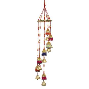One handcrafted decorative colorful spiral wall/door/window hanging bells 4