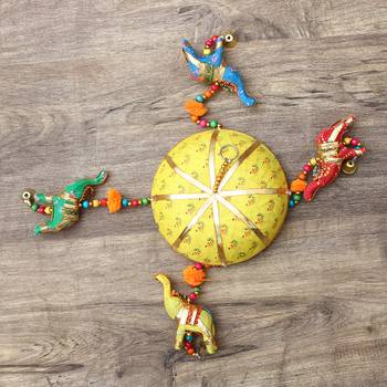 One handcrafted decorative elephant wall/door/window hanging bells 4