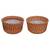 One brown hand painted terracotta soy wax mini scented candles (set of 2)