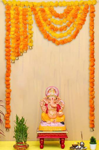 One marigold flower full door decoration item toran for home, main door