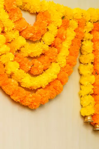 One marigold flower full door decoration item toran for home, main door