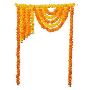 One marigold flower full door decoration item toran for home, main door 3